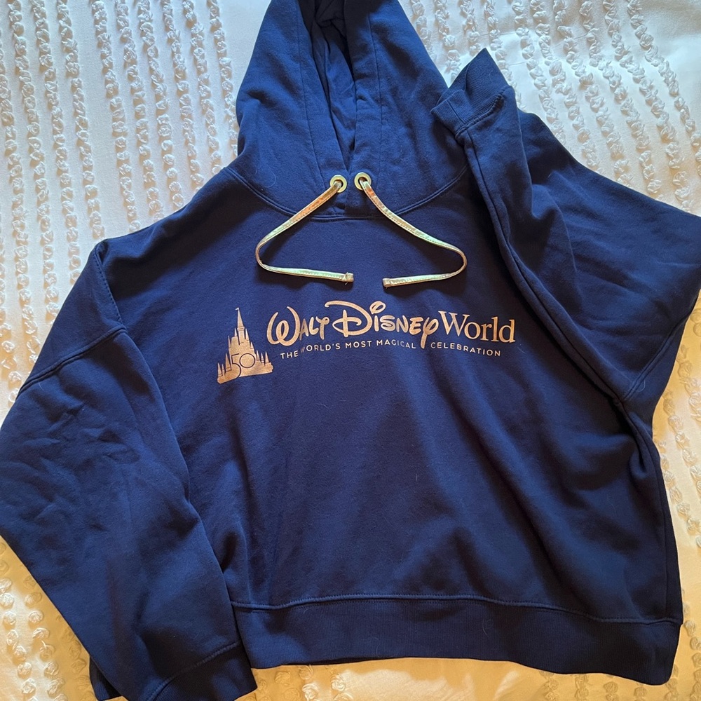 50th Anniversary Walt Disney World Cropped Sweatshirt. Like NEW! Size X-LARGE